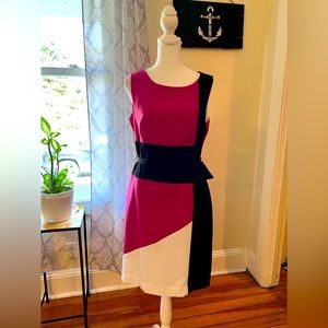 Fun pop of color fully-lined dress by Worthington
